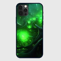 Чехол iPhone 12 Pro Max Зеленая кислотная яркая неоновая абстракция