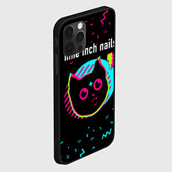 Чехол для iPhone 12 Pro Max Nine Inch Nails - rock star cat, цвет: 3D-черный — фото 2