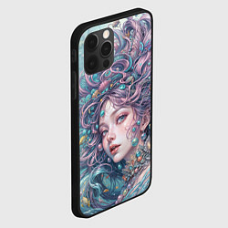 Чехол для iPhone 12 Pro Max Морская русалка, цвет: 3D-черный — фото 2