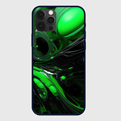 Чехол iPhone 12 Pro Max Green dark abstract geometry style