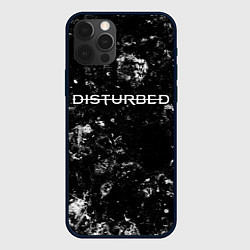 Чехол для iPhone 12 Pro Max Disturbed black ice, цвет: 3D-черный