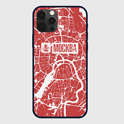Чехол для iPhone 12 Pro Max Красная карта Москвы, цвет: 3D-черный