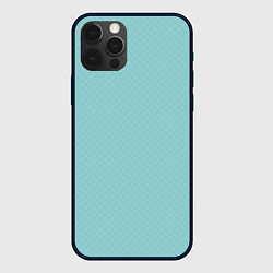 Чехол для iPhone 12 Pro Max Светлый бирюзовый паттерн однотонный, цвет: 3D-черный