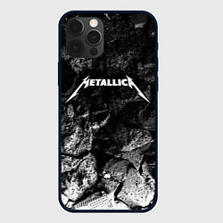 Чехол для iPhone 12 Pro Max Metallica black graphite, цвет: 3D-черный