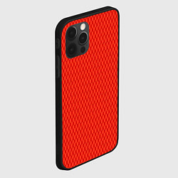 Чехол для iPhone 12 Pro Max Сочный красный паттерн сетка, цвет: 3D-черный — фото 2
