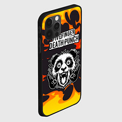 Чехол для iPhone 12 Pro Max Five Finger Death Punch рок панда и огонь, цвет: 3D-черный — фото 2