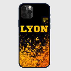 Чехол iPhone 12 Pro Max Lyon - gold gradient посередине