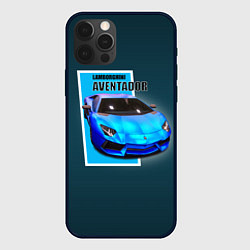 Чехол для iPhone 12 Pro Max Спортивная итальянская машина Lamborghini Aventado, цвет: 3D-черный