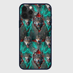 Чехол iPhone 12 Pro Max Паттерн из волков эпично