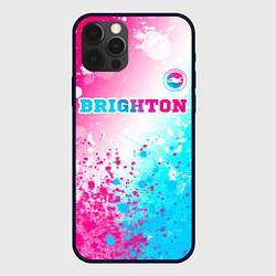 Чехол iPhone 12 Pro Max Brighton neon gradient style посередине