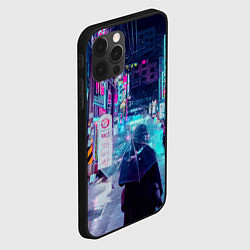 Чехол для iPhone 12 Pro Max Дождливый неоновый вечер в Японии, цвет: 3D-черный — фото 2