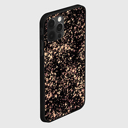 Чехол для iPhone 12 Pro Max Чёрный с напылением персикового цвета, цвет: 3D-черный — фото 2