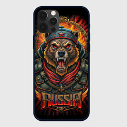 Чехол iPhone 12 Pro Max Мощный медведь СССР стиль