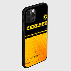 Чехол для iPhone 12 Pro Max Chelsea - gold gradient посередине, цвет: 3D-черный — фото 2