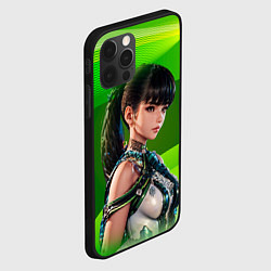 Чехол для iPhone 12 Pro Max Stellar Blade Eve зеленый абстракт, цвет: 3D-черный — фото 2