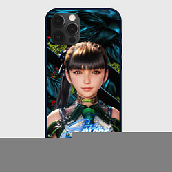 Чехол для iPhone 12 Pro Max Stellar Blade Eve green texture, цвет: 3D-черный