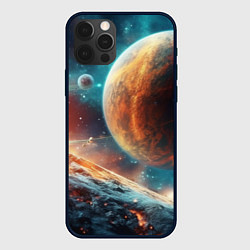 Чехол для iPhone 12 Pro Max Космос и планета, цвет: 3D-черный