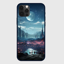 Чехол для iPhone 12 Pro Max Космический фантазийный мир на другой планете, цвет: 3D-черный