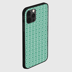 Чехол для iPhone 12 Pro Max Ажурный светло-зелёный, цвет: 3D-черный — фото 2