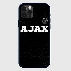 Чехол для iPhone 12 Pro Max Ajax sport на темном фоне посередине, цвет: 3D-черный