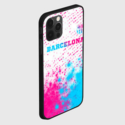 Чехол для iPhone 12 Pro Max Barcelona neon gradient style посередине, цвет: 3D-черный — фото 2