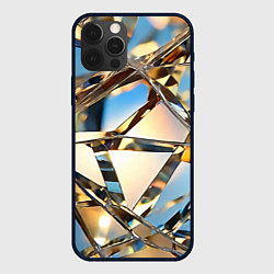 Чехол для iPhone 12 Pro Max Грани стекла, цвет: 3D-черный