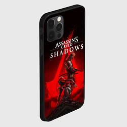 Чехол для iPhone 12 Pro Max Главные герои Assassins creed shadows, цвет: 3D-черный — фото 2