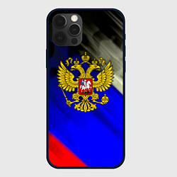 Чехол iPhone 12 Pro Max Россия краски герб текстура