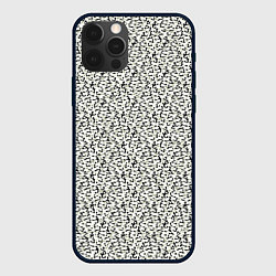 Чехол для iPhone 12 Pro Max Чёрно-оливковый пёстрый, цвет: 3D-черный