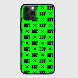 Чехол для iPhone 12 Pro Max BBT logo green steel, цвет: 3D-черный