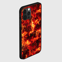 Чехол для iPhone 12 Pro Max Огненный элементаль, цвет: 3D-черный — фото 2