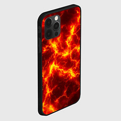 Чехол для iPhone 12 Pro Max Текстура огня, цвет: 3D-черный — фото 2