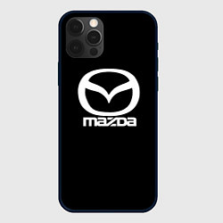 Чехол для iPhone 12 Pro Max Mazda logo white, цвет: 3D-черный