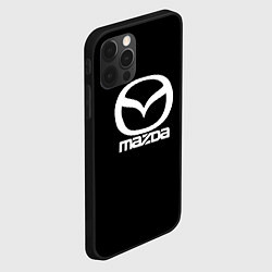Чехол для iPhone 12 Pro Max Mazda logo white, цвет: 3D-черный — фото 2