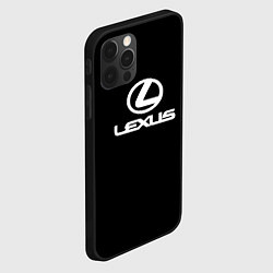 Чехол для iPhone 12 Pro Max Lexus white logo, цвет: 3D-черный — фото 2