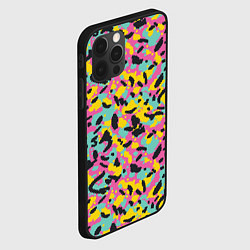 Чехол для iPhone 12 Pro Max Пиксельный камуфляжный паттерн в неоновых цветах, цвет: 3D-черный — фото 2
