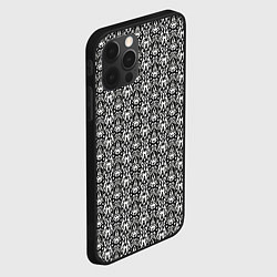 Чехол для iPhone 12 Pro Max Чёрно-белый узорный, цвет: 3D-черный — фото 2