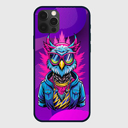Чехол iPhone 12 Pro Max Стильная сова в одежде