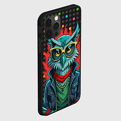 Чехол для iPhone 12 Pro Max Сова в одежде на стиле, цвет: 3D-черный — фото 2