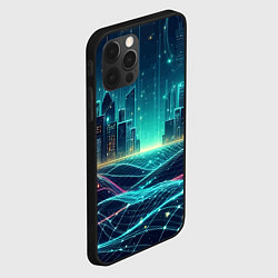 Чехол для iPhone 12 Pro Max Metropolis - vaporwave neon glow, цвет: 3D-черный — фото 2