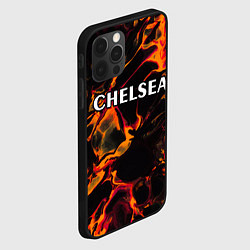 Чехол для iPhone 12 Pro Max Chelsea red lava, цвет: 3D-черный — фото 2