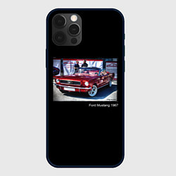 Чехол iPhone 12 Pro Max Ford Mustang кабриолет модель 1967 года