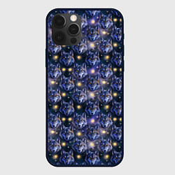 Чехол iPhone 12 Pro Max Волчий стиль дизайн с мордами волков
