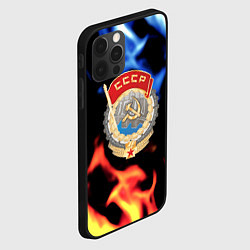Чехол для iPhone 12 Pro Max СССР битва огней, цвет: 3D-черный — фото 2
