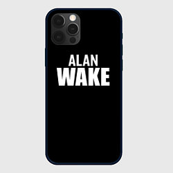 Чехол iPhone 12 Pro Max Alan Wake white logo