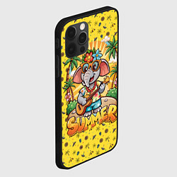 Чехол для iPhone 12 Pro Max Слон гитарист жаркое лето, цвет: 3D-черный — фото 2