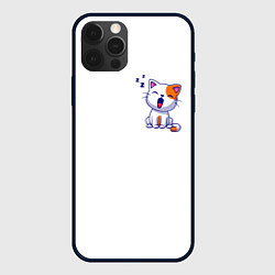 Чехол для iPhone 12 Pro Max Милый кот сонный зевает, цвет: 3D-черный