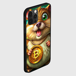 Чехол для iPhone 12 Pro Max Хомяк в крипте, цвет: 3D-черный — фото 2