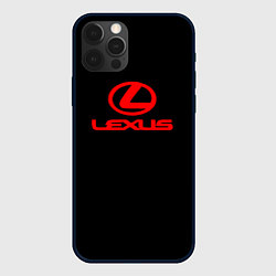 Чехол для iPhone 12 Pro Max Lexus red logo, цвет: 3D-черный