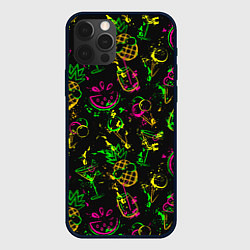 Чехол iPhone 12 Pro Max Тропический ананасовый коктейль